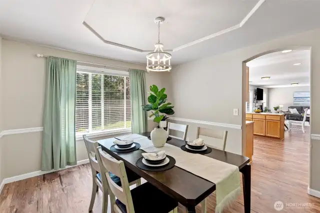 Formal dining room with access to the kitchen