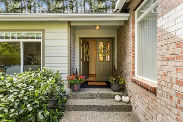 Beautiful French doors make this a grand entrance.