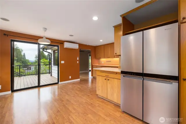 Lovely Views out of the " in kitchen " eating space. Would make a perfect office nook also.