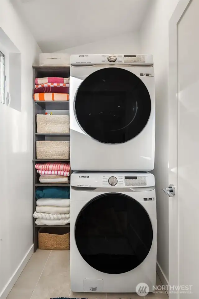 Laundry room on 2nd floor adjacent to bedrooms.