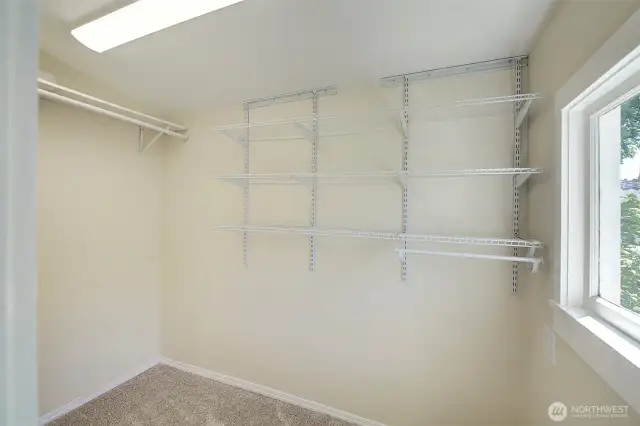 With walk-in closet!