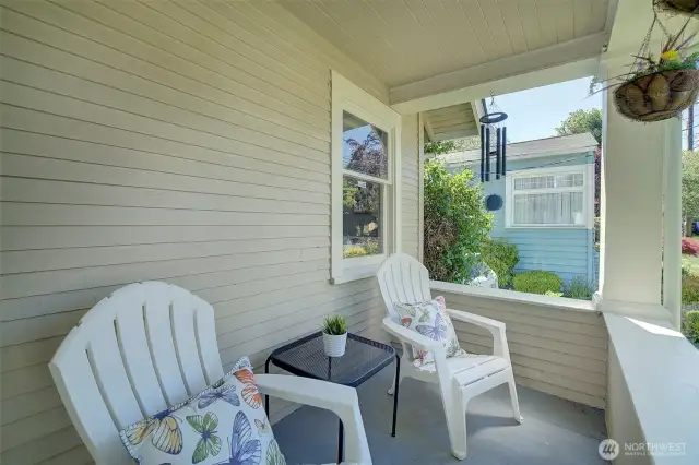 Take in the neighborhood from this classic front porch