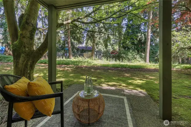 Enjoy quiet moments on the patio located off the living area