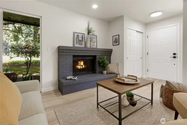 Enjoy a fire in the fireplace in the cold of winter, or the coolness of the home in the summer.