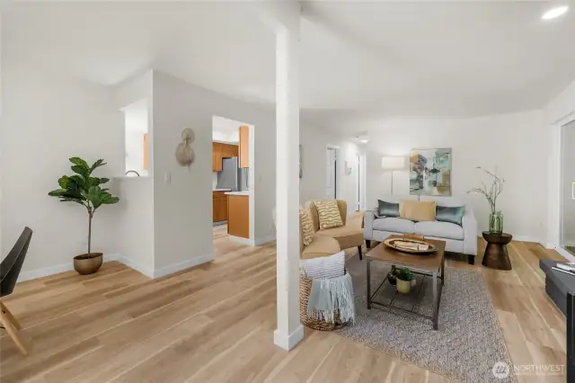 The home is light and bright and open