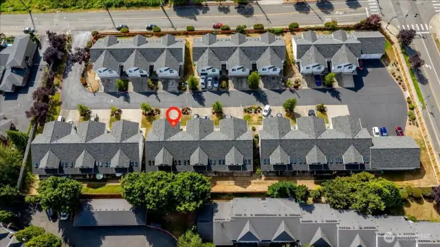 34-unit townhome community. Away from road/entrance. DEAD END. Added bonus private backyard.