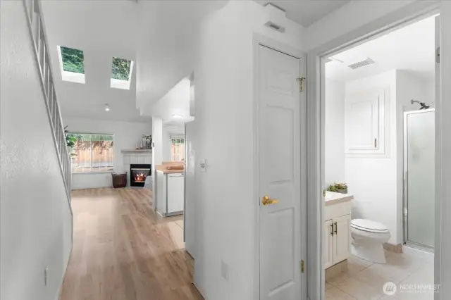 Entering unit 3/4 bath downstairs