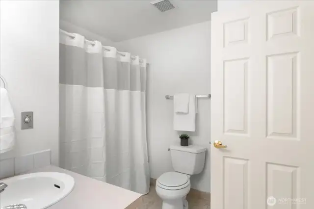 Main bath upstairs. Hallway Entrance for easy 2nd bedroom access.
