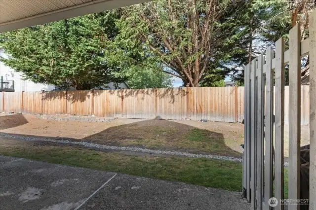 View from patio. PRIVATE. No street, No Units