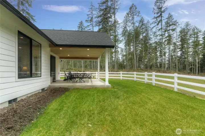 Fenced area for pets