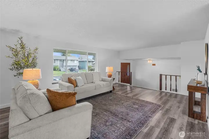 LIVING ROOM | This light-filled room is one of two living areas.
