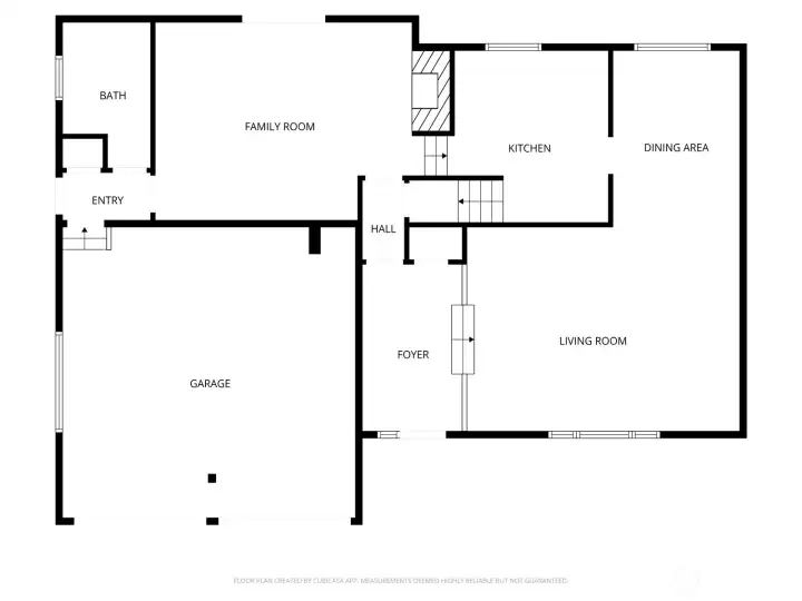 MAIN FLOOR | Floorplan with multiple levels.