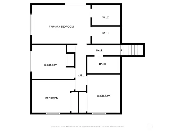 UPPER FLOOR | Floorplan displays all bedrooms are on the upper level.