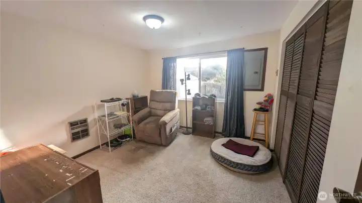 Second bedroom on main level for easy access to the bathroom.