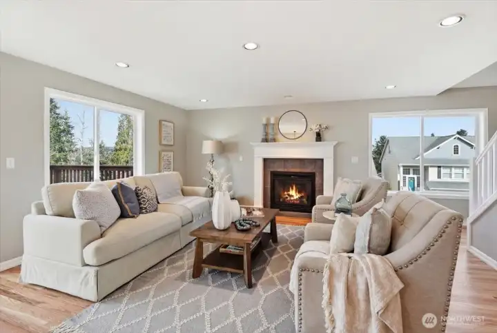 Large windows let in loads of natural light