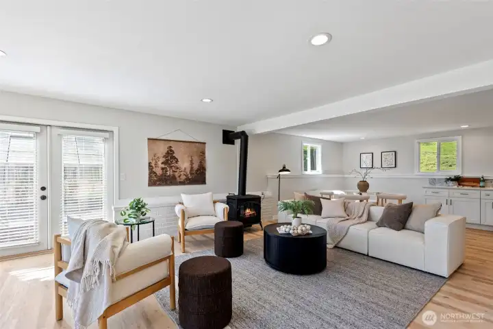 Living room in daylight basement Living room in daylight basement