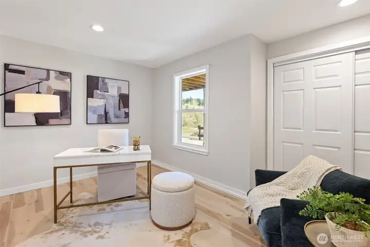 Bonus room or office in daylight basement. Bonus room or office in daylight basement.