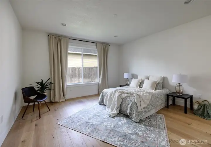 Primary Suite, engineered hardwood floors