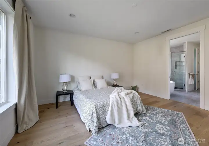 Primary Suite, engineered hardwood floors