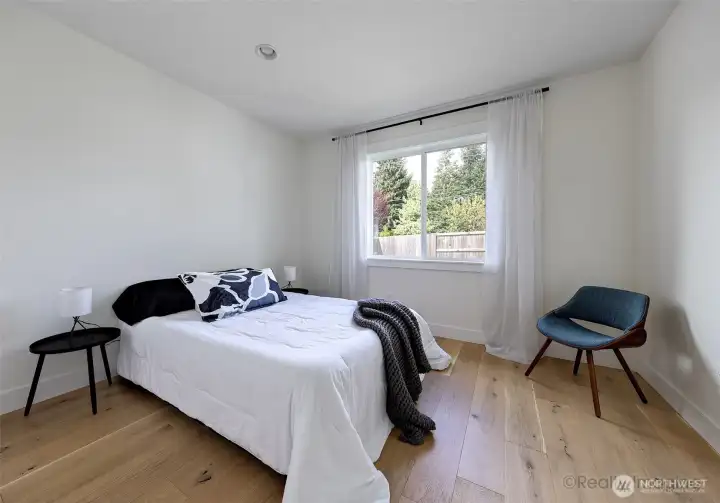 Bedroom 3, engineer hardwood floors