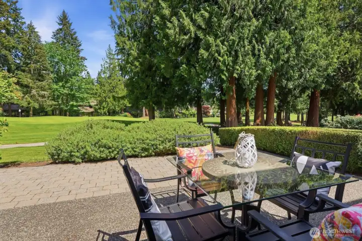 Private patio with beautiful view