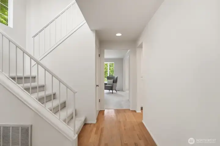 Hardwoods, new carpet and paint