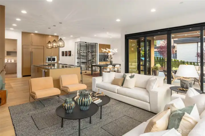 Open Concept Great Room creates excellent flow between kitchen, dining, and indoor/outdoor living spaces