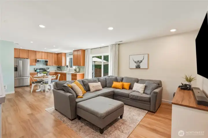 Light and bright open concept living room area Light and bright open concept living room area