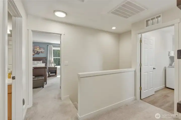 Upper landing area is open and allows for plenty of natural light Upper landing area is open and allows for plenty of natural light