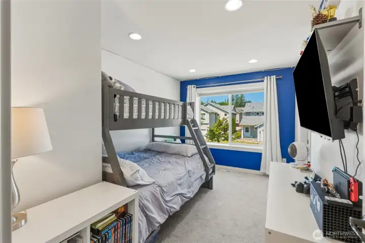 1 of the 2 additional bedrooms with a walk in closet and fantastic picture window 1 of the 2 additional bedrooms with a walk in closet and fantastic picture window