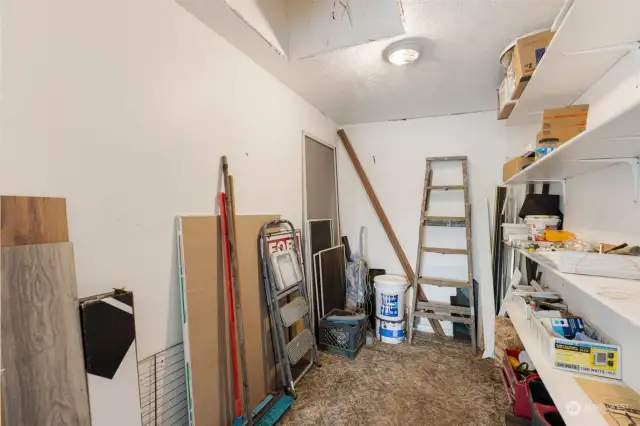 Owner's storage area at top of stairs