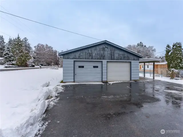 2 car garage + carport