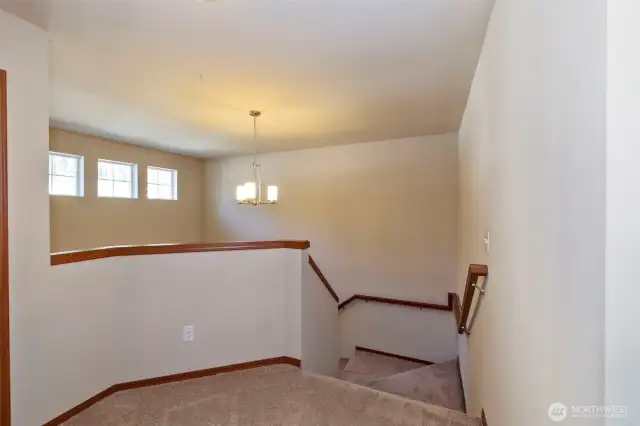Large landing at top of stairs