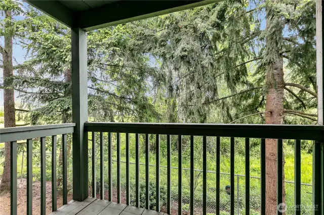 Deck opening to greenbelt