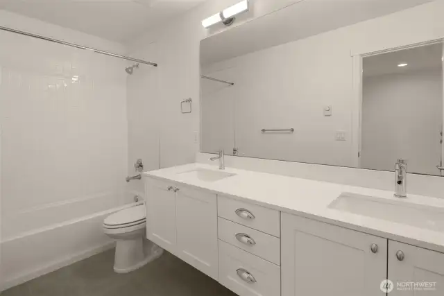 Primary bath with double vanities