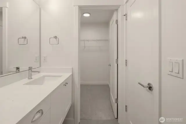 Walk in closet in primary suite