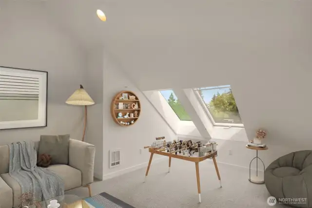 Very cool room on top floor.  This is Bedroom 3 of 4. But works well as an office or Bonus Room as well