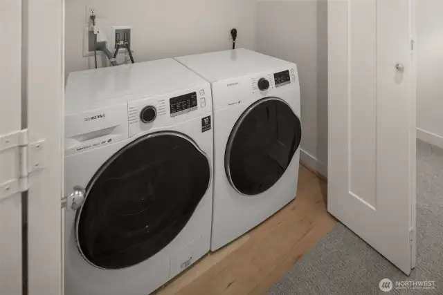 Laundry conveniently located between the two bedrooms on the 2nd floor