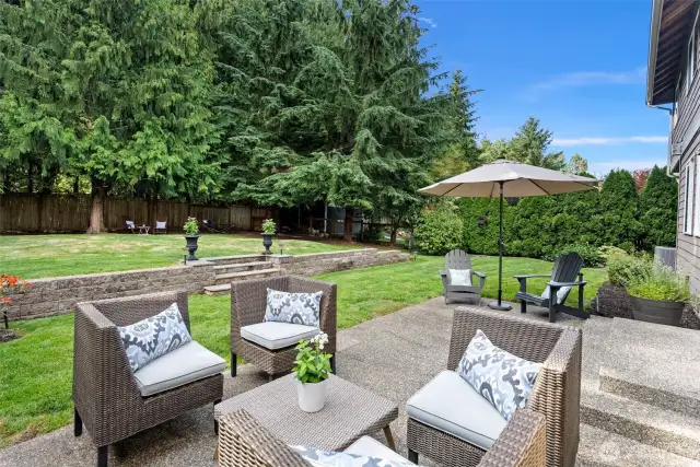 Private patio with amply room for entertaining.