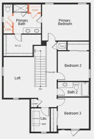Homesite 61 Floorplan level 2