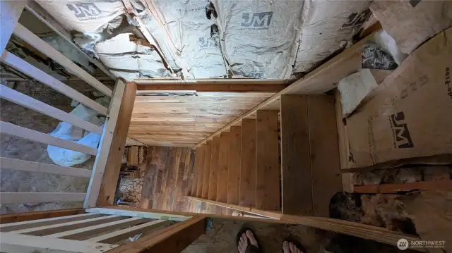 Stairway from upper floor