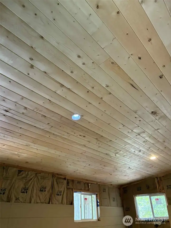 Pine ceiling
