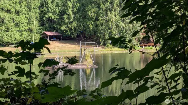 Community Park with dock and swim platform