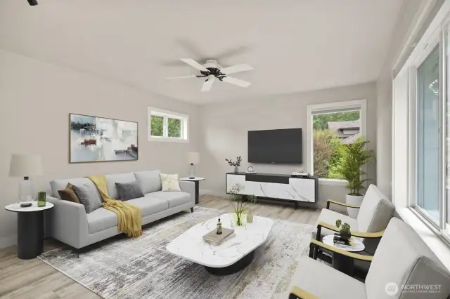 Virtually staged to show an example of how the space could be used.