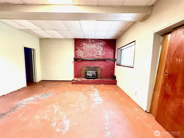 Lower level living room.