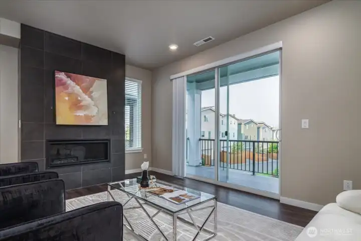 Living Room with gas fireplace