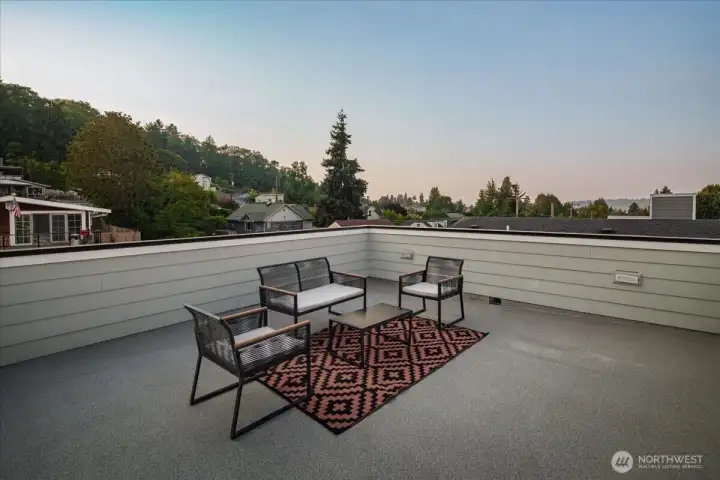 Rooftop Deck with Lake & Mountain Views