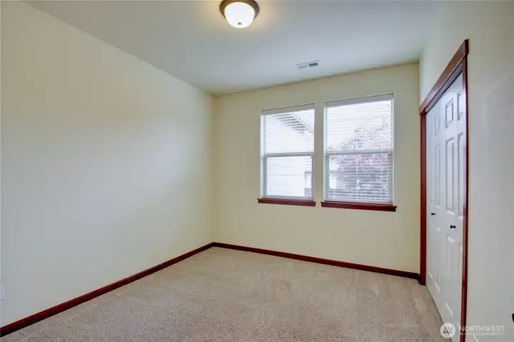 2nd bedroom with double closet.