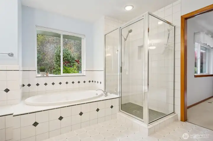 Awesome walk in shower.