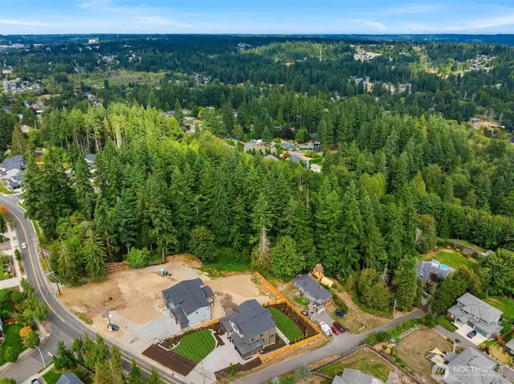 The subject home is now landscaped